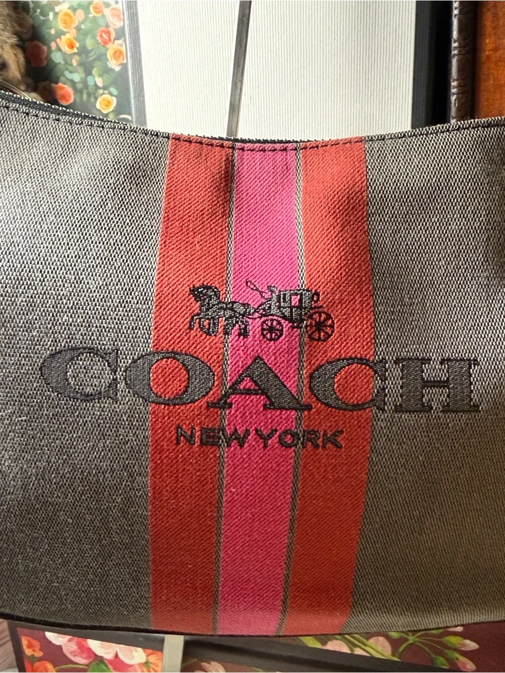 Coach canvas shoulder